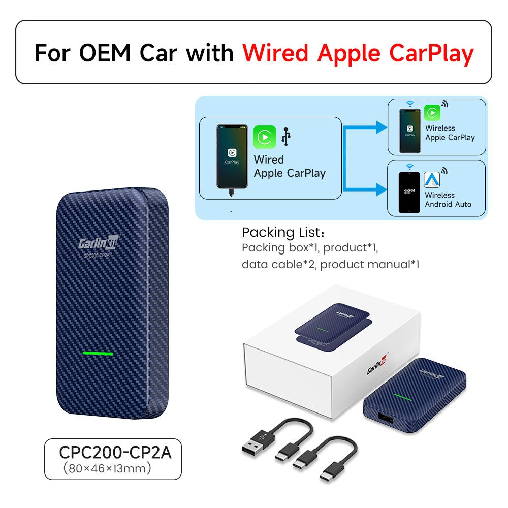 Adaptador CarPlay y Android Auto Inalámbrico CarlinKit 5.0 Pro