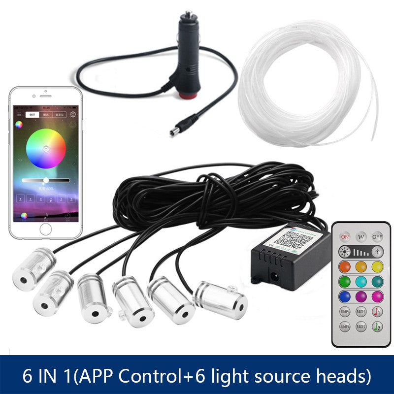 Tira de luz de fibra óptica LED RGB